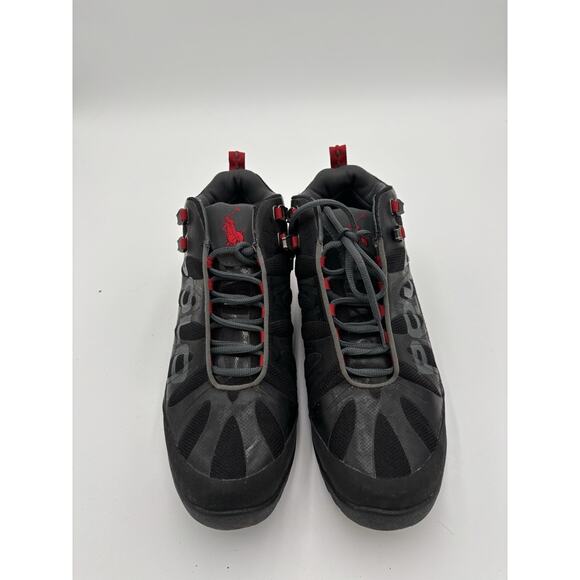 Polo‎ Ralph Lauren Black Spielman Trail Shoes Hiking Ankle Shoes Mens 10.5 - Picture 2 of 7